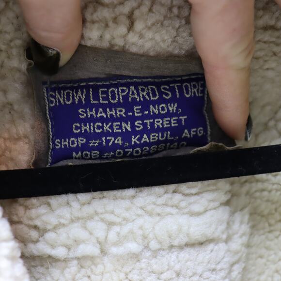 Vintage Afghan Shearling Jacket Snow Leopard Store Kabul AFG - Picture 5 of 7